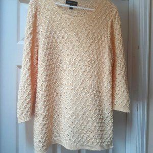 Dana Buchman XL Yellow Sweater